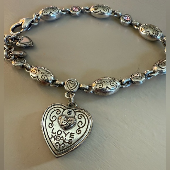 Brighton | Power of Pink Love Heals Breast Cancer Awareness Heart Bracelet - Picture 2 of 6